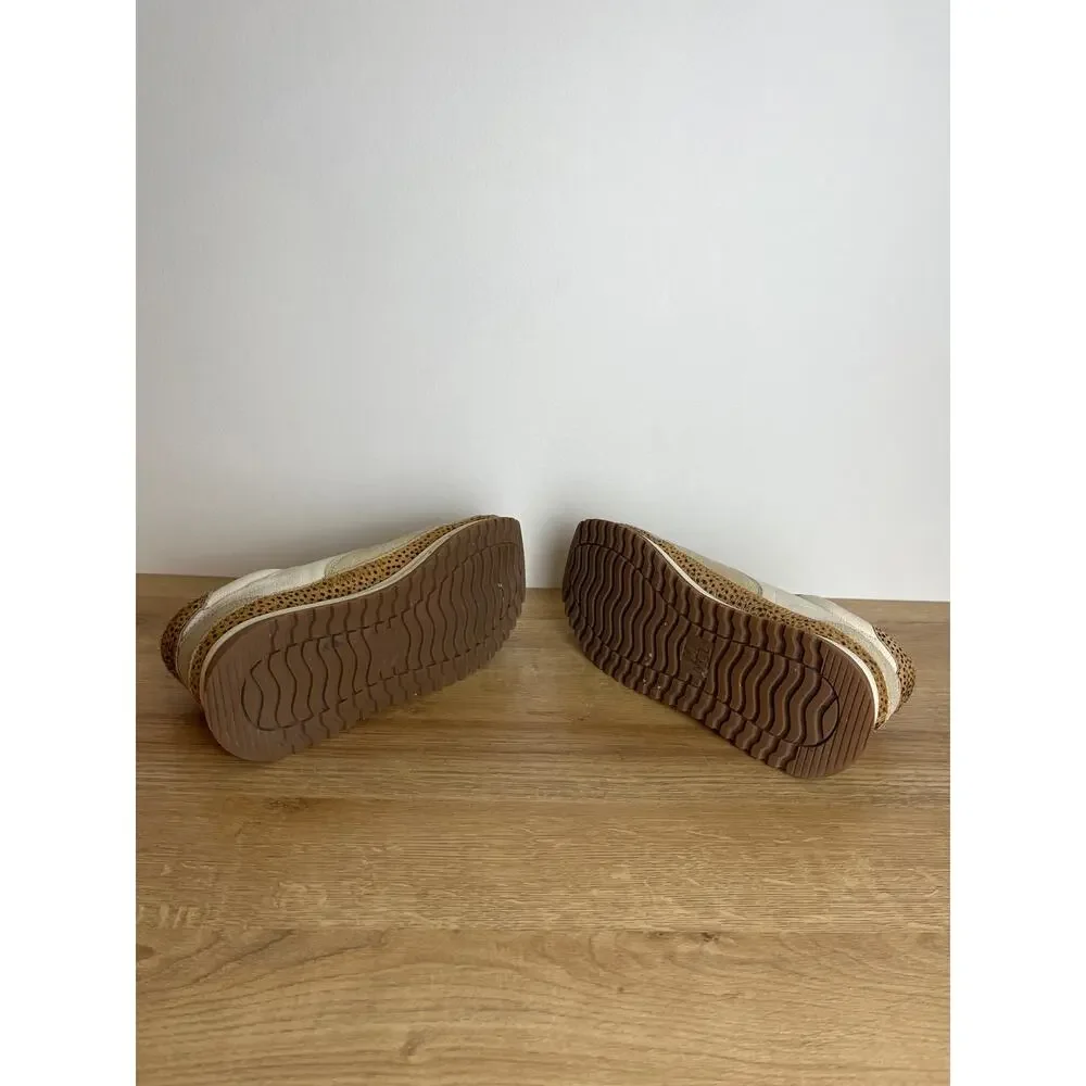 Madewell Kickoff Trainer Sneakers in Leather and Spot Dot Calf Hair Size 9.5 - Picture 10 of 11